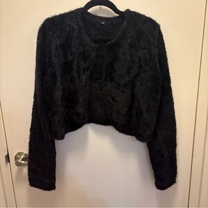 Arach Cloz Womens Faux Fur Cropped Jacket 2026